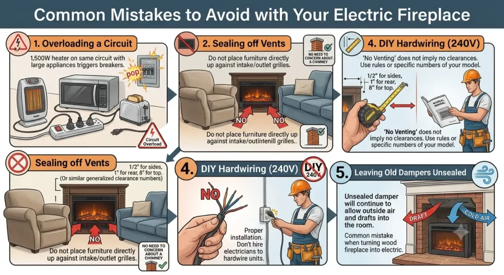Do Electric Fireplaces Need to Be Vented? Safety Precautions 10 Common Mistakes to Avoid