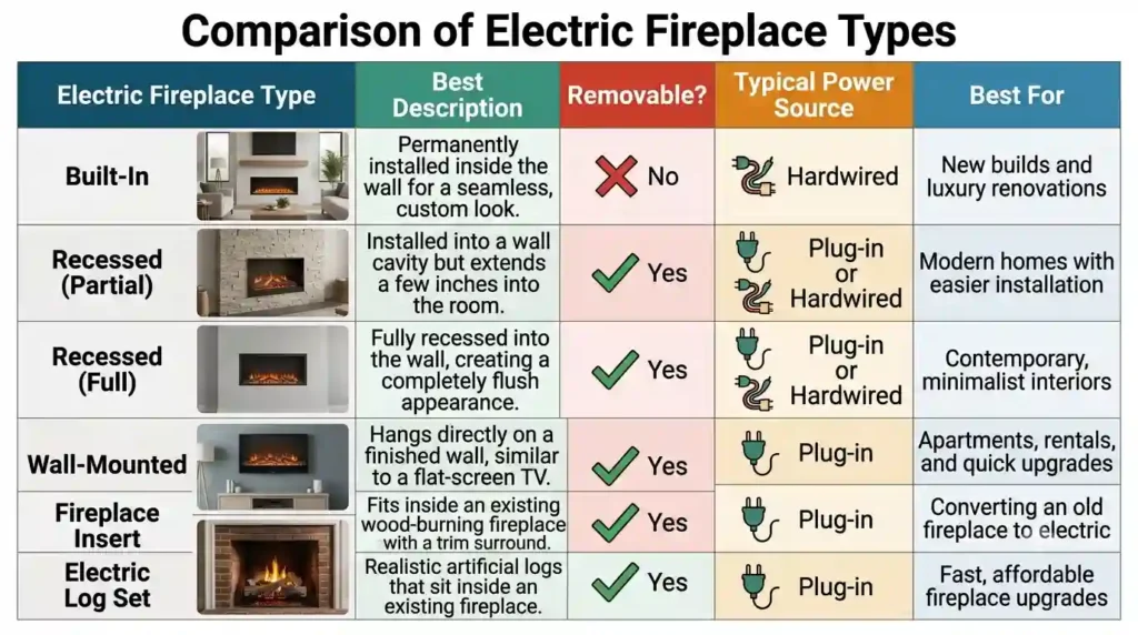 Do Electric Fireplaces Need to Be Vented? Safety Precautions 5 Comparison of Electric Fireplace Types