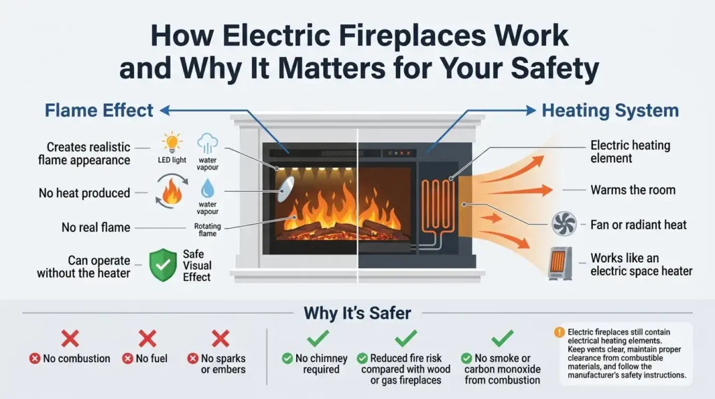 How Electric Fireplaces Work and Why It Matters for Your Safety?