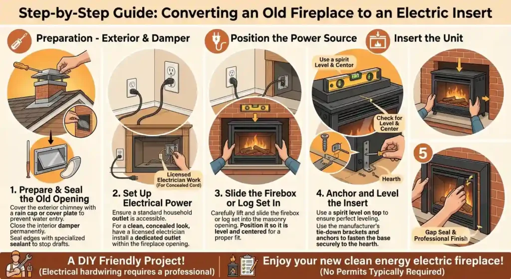 Do Electric Fireplaces Need to Be Vented? Safety Precautions 7 How to Install an Electric Fireplace Insert (Step by Step)
