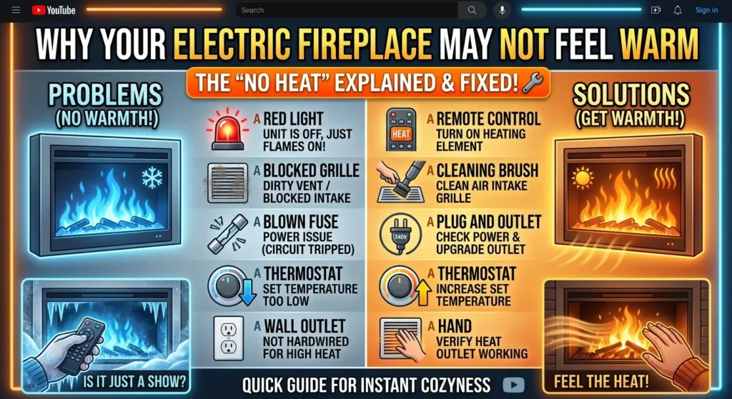 Why Your Electric Fireplace may not have a warm feeling.