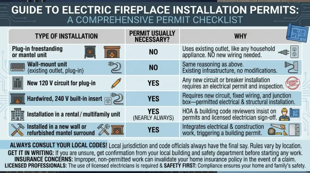 Electric Fireplace Code Requirements? 7 Essential Costly Mistakes 7 5. Do You Need a Permit for an Electric Fireplace?