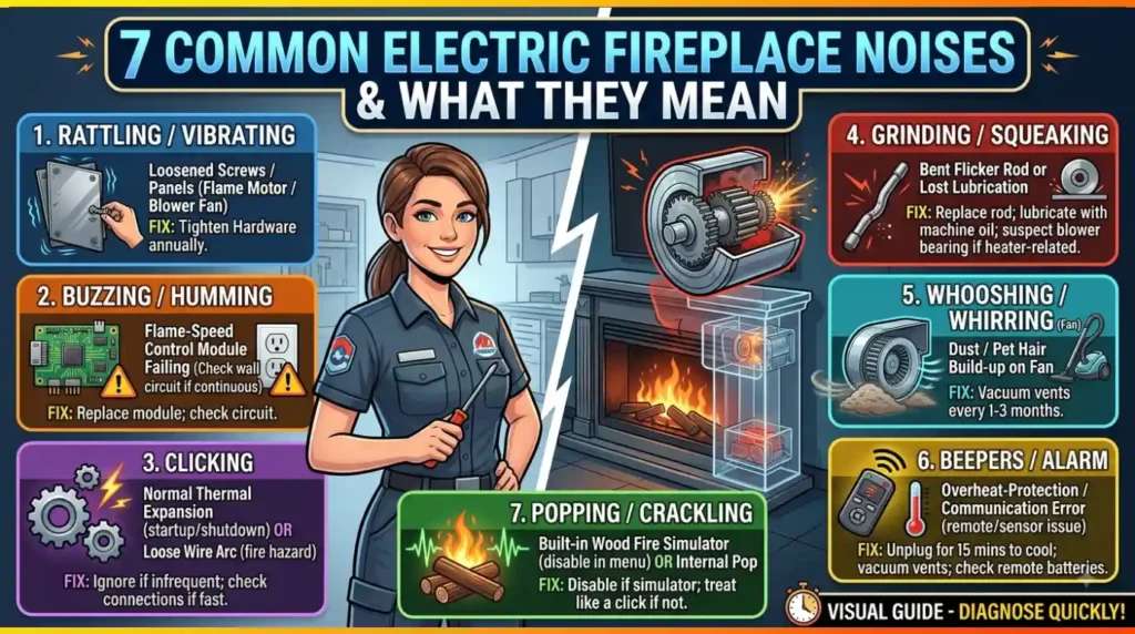 7 Common Electric Fireplace Noises and What They Mean