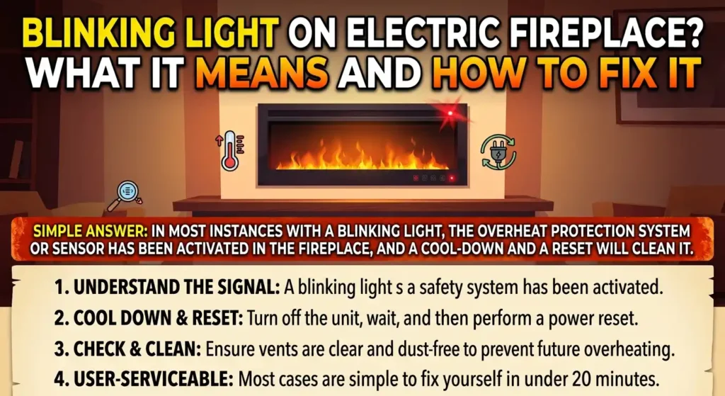 Blinking Light on Electric Fireplace? What It Means and How to Fix It