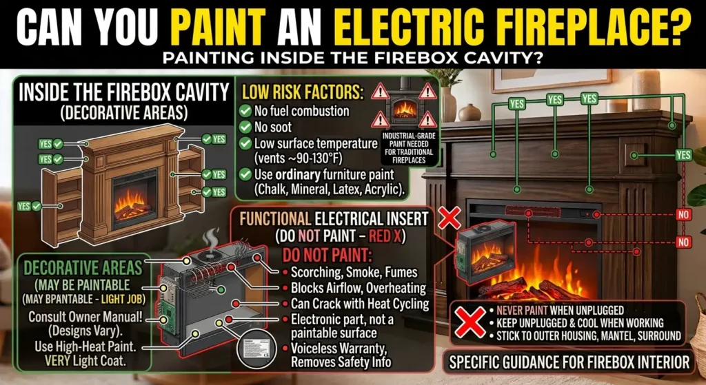 Can You Paint the Inside of an Electric Fireplace?
