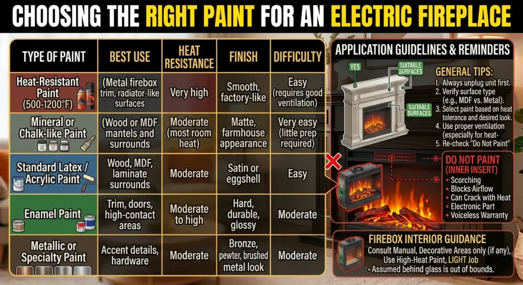 Choosing the Right Paint for an Electric Fireplace