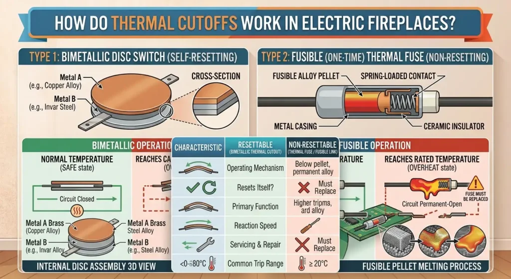 Comparison Resettable vs. Non-Resettable Thermal Cutoffs