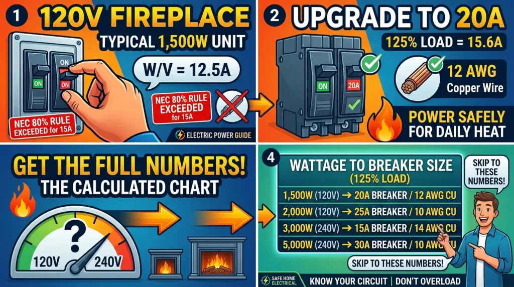 Electric Fireplace Breaker Requirements? 7 Essential Safety Rules 1 Electric Fireplace Breaker Requirements?