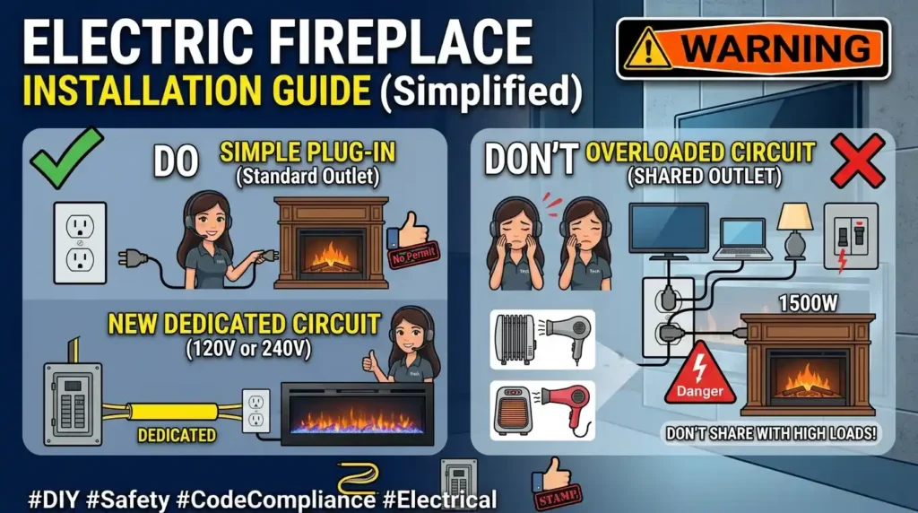 Electric Fireplace Code Requirements? 7 Essential Costly Mistakes 1 Electric Fireplace Code Requirements Installation Guide: