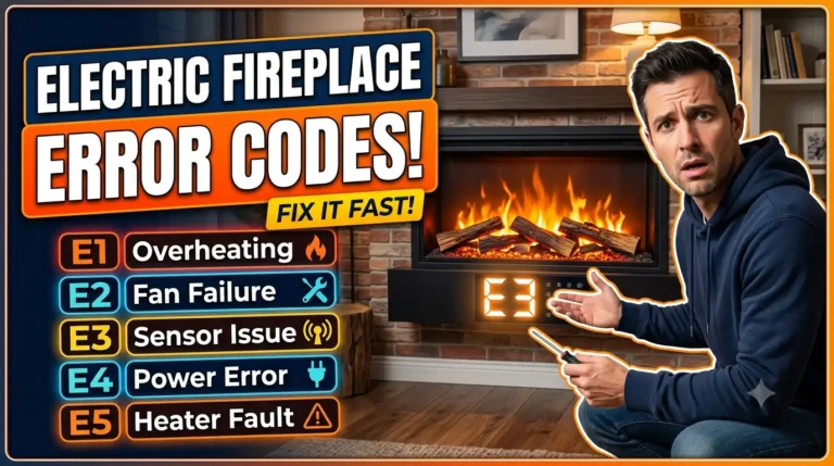 Electric Fireplace Error Codes (E1to E5) Causes & Fixes 10 Electric Fireplace Error Codes (E1, E2, E3, E4, E5)
