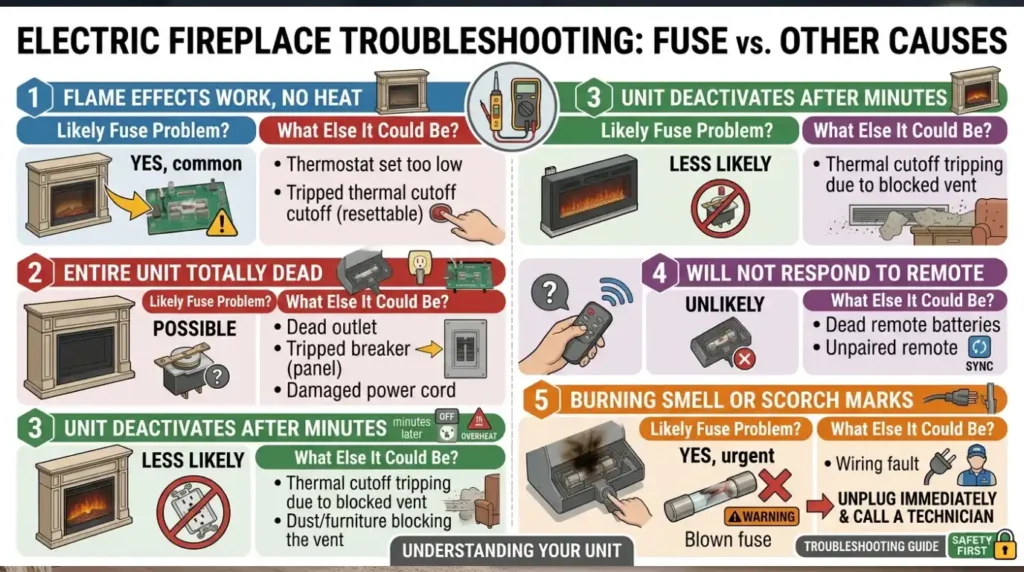 Electric Fireplace Troubleshooting Fuse vs. Other Causes
