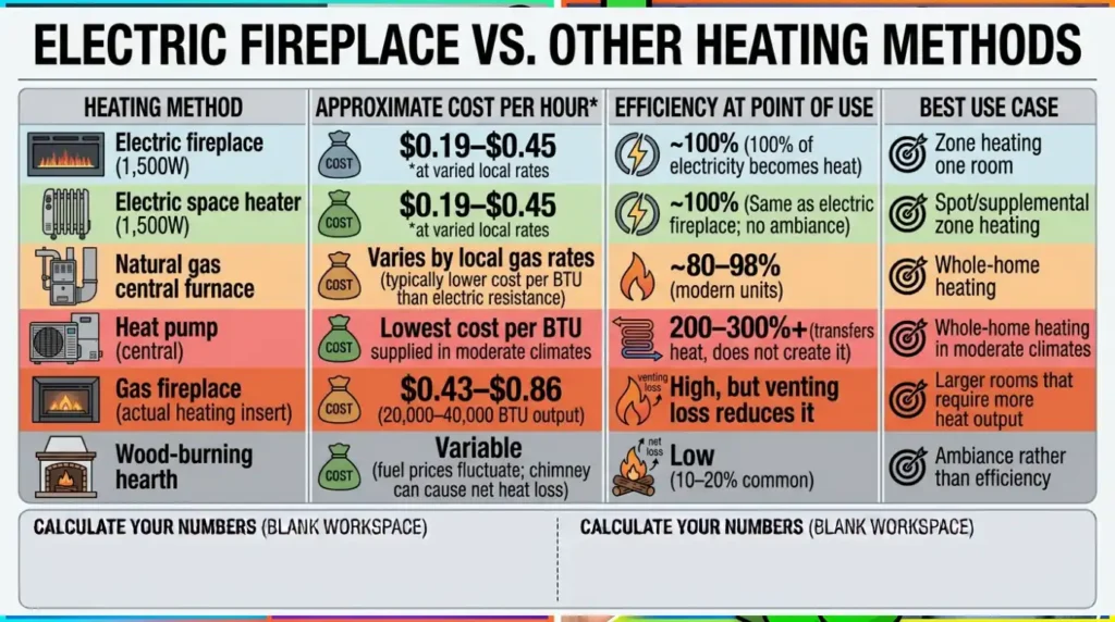 Will an Electric Fireplace Save Me Money? 7 Ways for Savings 6 Electric Fireplace vs. Other Heating Methods