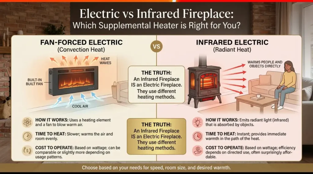 Electric vs Infrared Fireplace 
