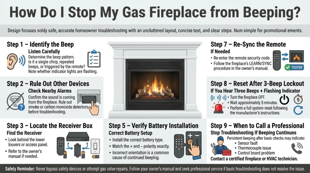 How Do I Stop My Gas Fireplace from Beeping?