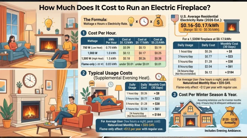 How Much Does It Cost to Run an Electric Fireplace?