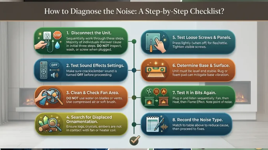 Electric Fireplace Too Loud? 8 Effective Causes & Fixes 6 How to Diagnose the Noise A Step-by-Step Checklist?