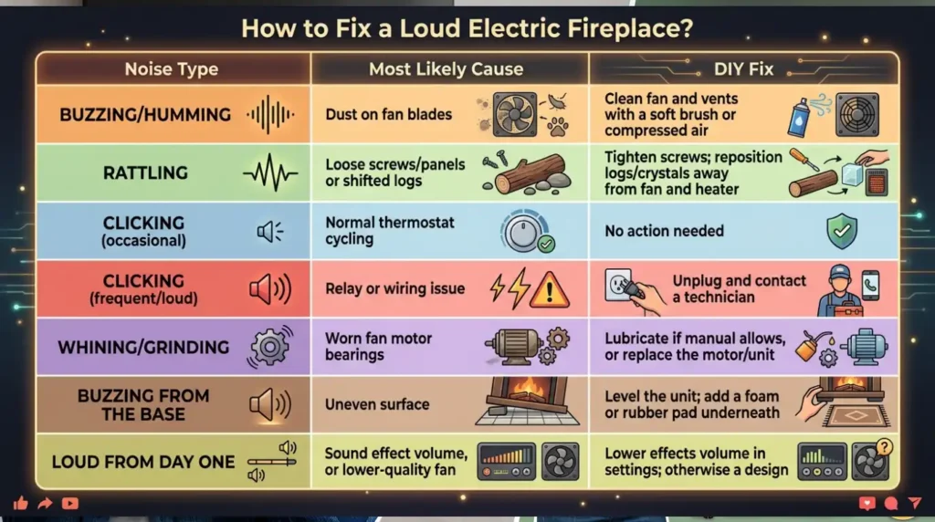 Electric Fireplace Too Loud? 8 Effective Causes & Fixes 7 How to Fix a Loud Electric Fireplace?