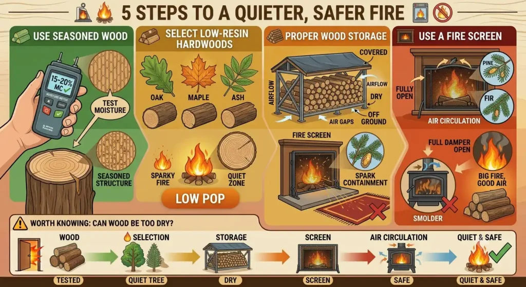 Why Does Firewood Pop? Safe Explanation with 5 Steps 7 How to Get a Quieter, Safer Fire 5 Steps?