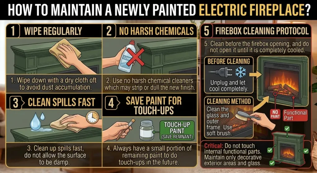 How to Maintain a Newly Painted Electric Fireplace?