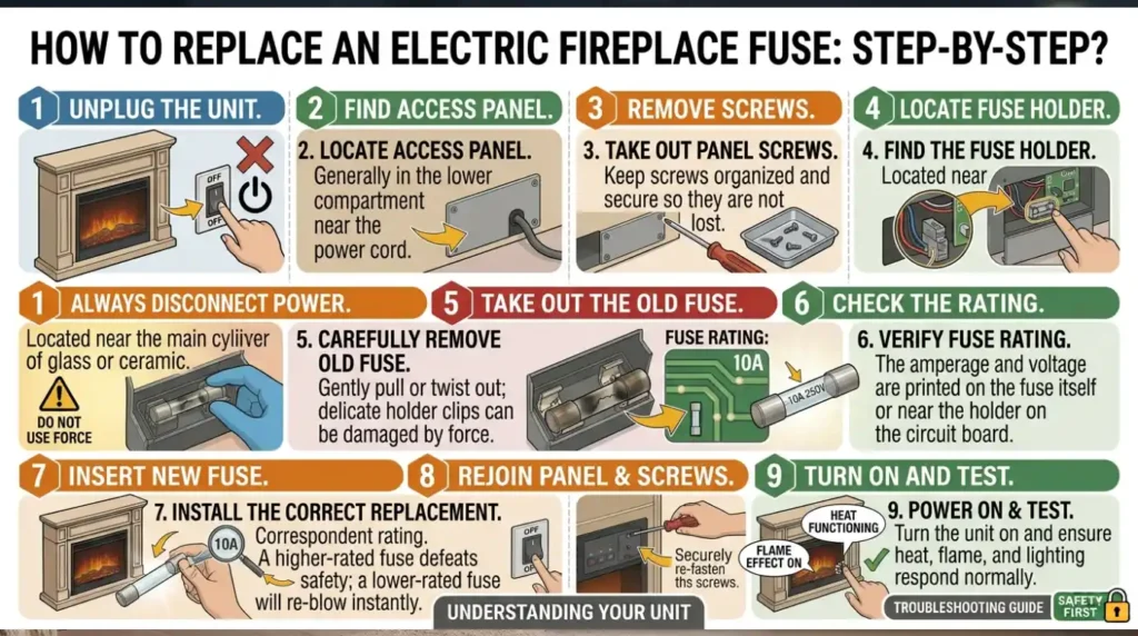 How to Replace an Electric Fireplace Fuse Step-by-Step?