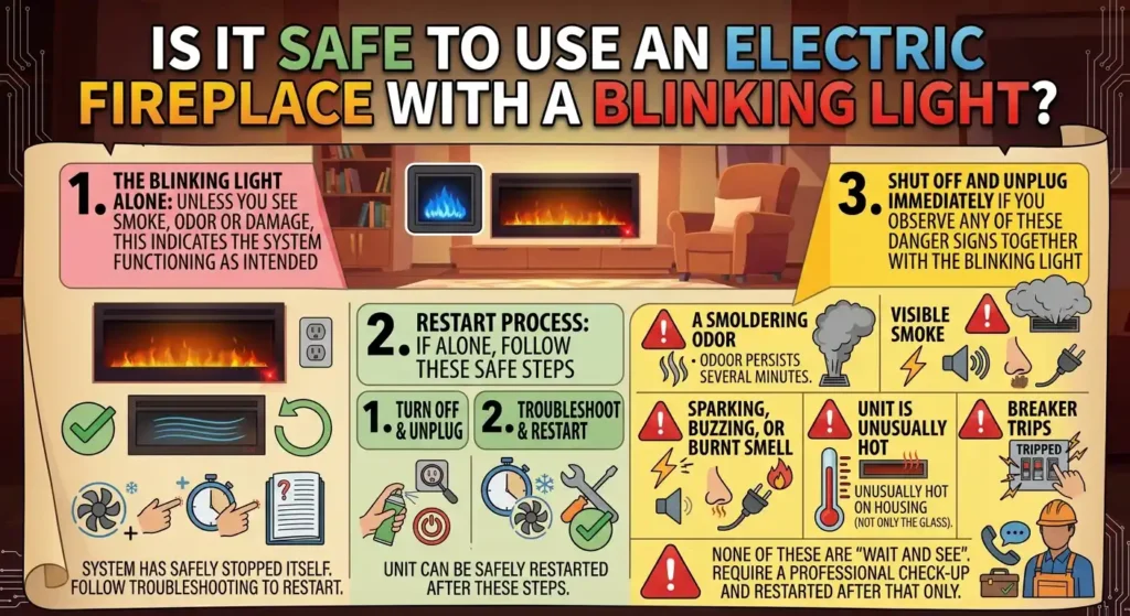 Is It Safe to Use an Electric Fireplace with a Blinking Light?