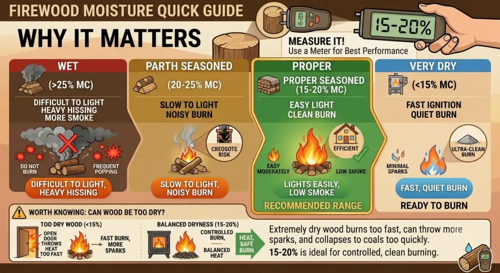 Why Does Firewood Pop? Safe Explanation with 5 Steps 2 Moisture Content: Why It Matters More Than Anything Else