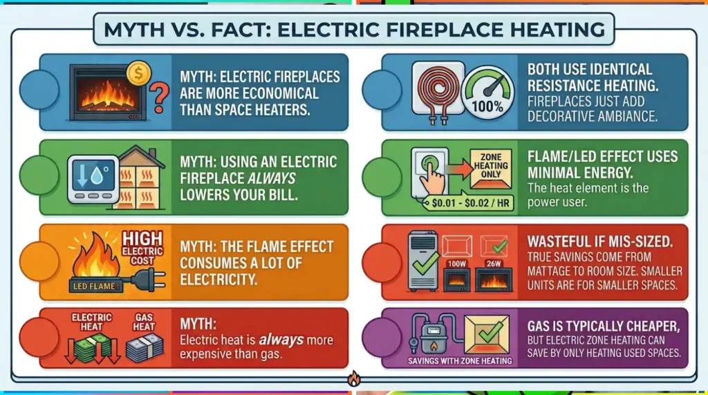 Will an Electric Fireplace Save Me Money? 7 Ways for Savings 8 Myth vs. Fact