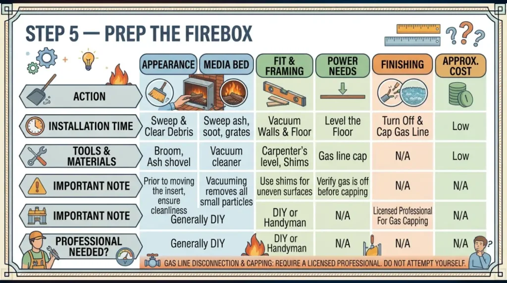 Step 5 — Prep the Firebox