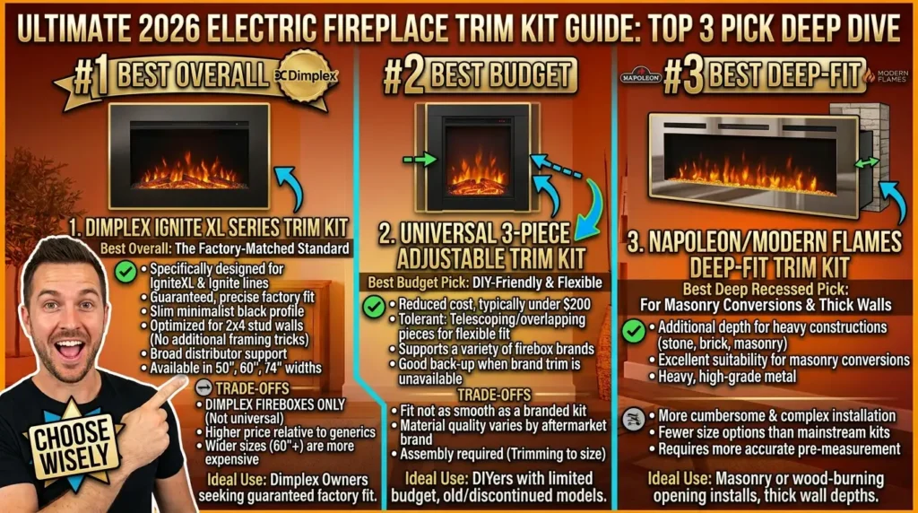The 3 Best Electric Fireplace Trim Kits