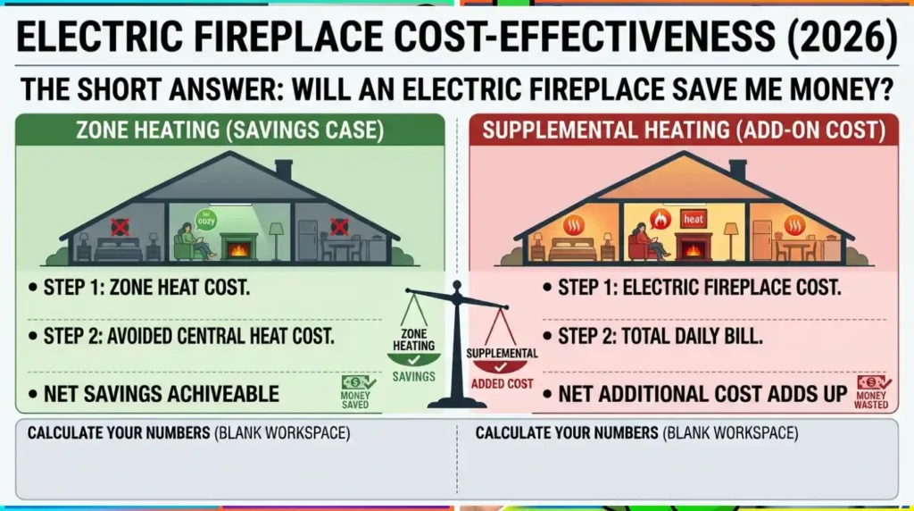Will an Electric Fireplace Save Me Money? 7 Ways for Savings 2 The Short Answer of Will an Electric Fireplace Save Me Money?