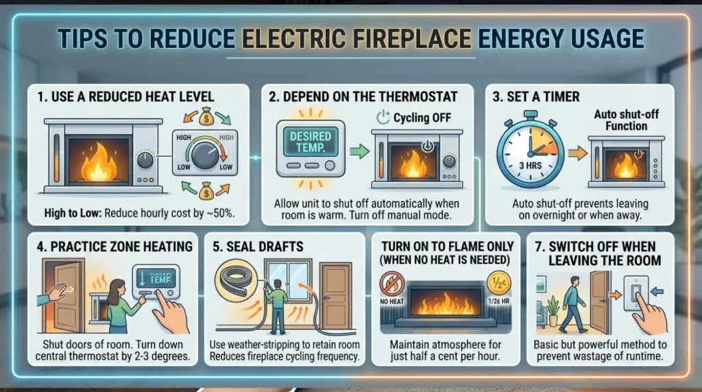Tips to Reduce Electric Fireplace Energy Usage