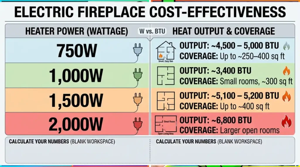 Will an Electric Fireplace Save Me Money? 7 Ways for Savings 3 Wattage and BTU, in plain terms