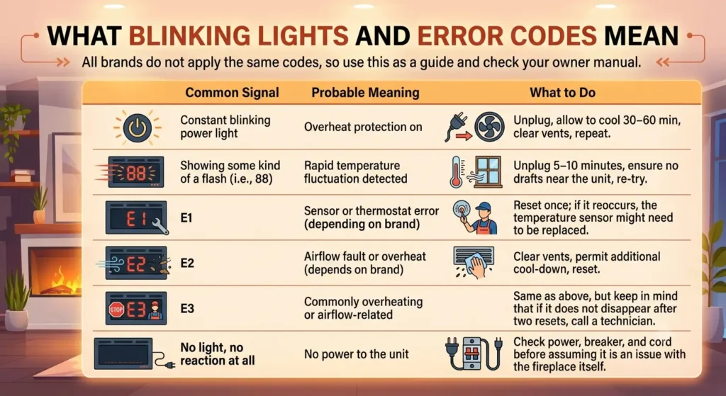 What Blinking Lights and Error Codes Mean