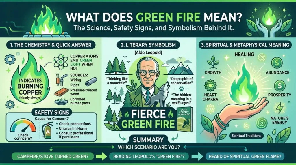 What Does Green Fire Mean? The Science, Safety Signs and Symbolism behind it.
