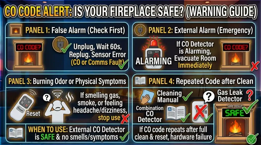 When the CO Code Means, You Should Stop Using the Fireplace