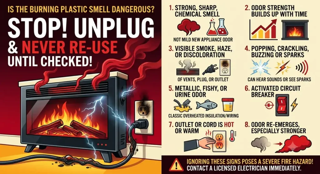 When there is a Smell of Burning Plastic, it is Dangerous?