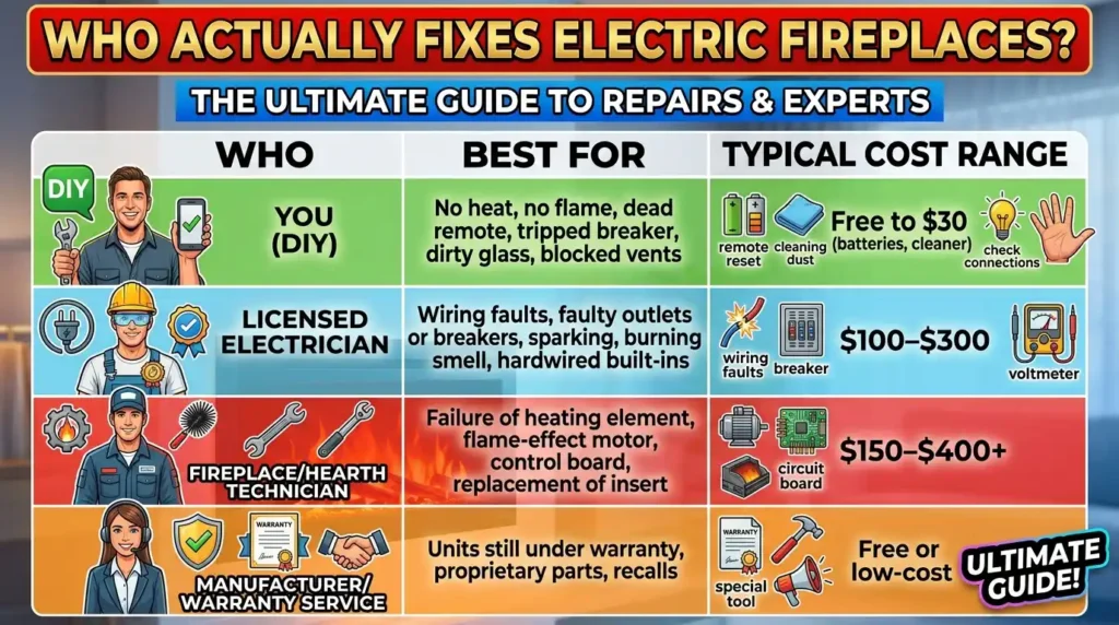 Who Actually Fixes Electric Fireplaces?
