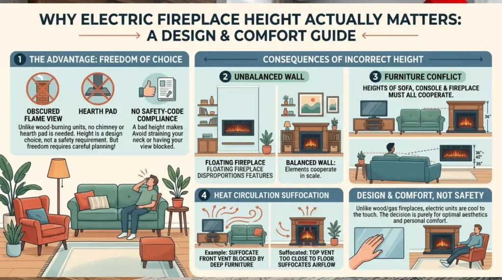 Why Electric Fireplace Height Actually Matters