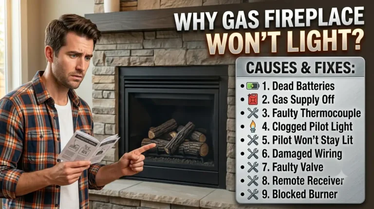 Why Gas Fireplace Wont Light? Causes & Fixes Explained 9 Why Gas Fireplace Wont Light Causes & Fixes.