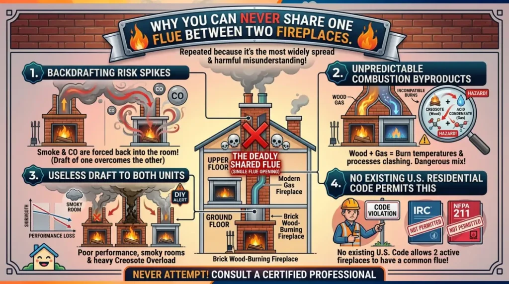 Can You Have Two Fireplaces on One Chimney? 7 Essential Safety Tips 4 Why You Can Never Share One Flue Between Two Fireplaces