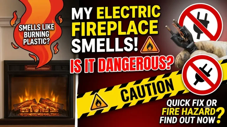 Why does my electric fireplace smell of burning plastic?