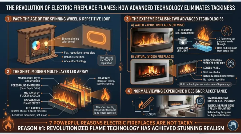 7 Powerful Reasons Electric Fireplaces Aren’t Tacky 3 1. Flame Technology Has Revolutionized Essentially.