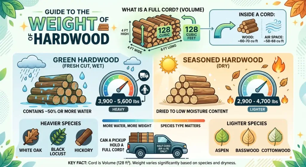 How Much Does a Cord of Hardwood Weigh?