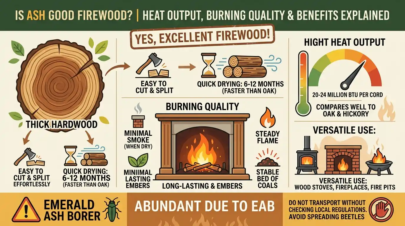Is Ash Good Firewood? Heat Output, Burning Quality & Benefit