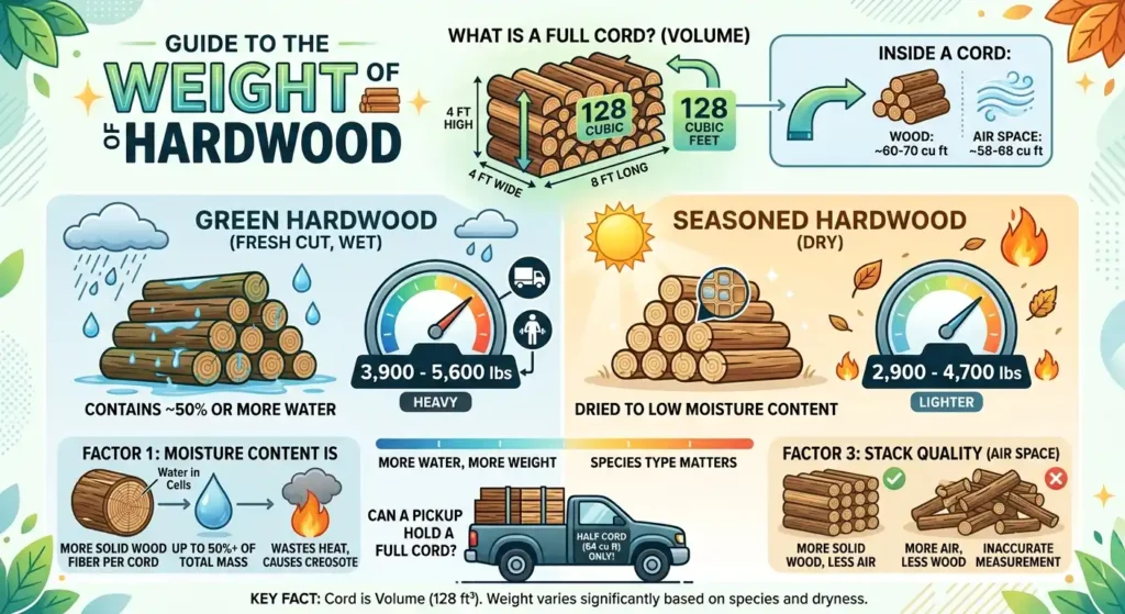 Why a Cord of Hardwood Doesn't Have One Fixed Weight