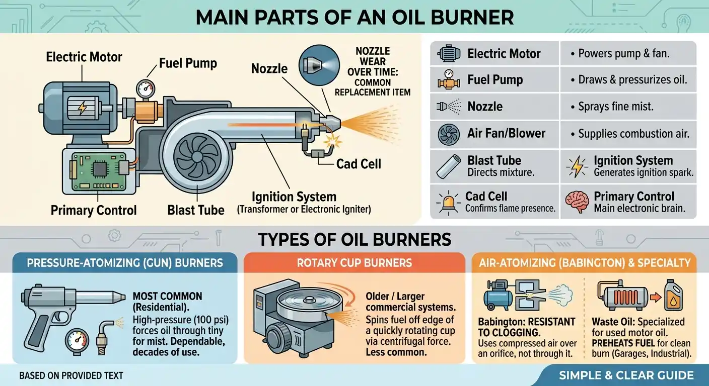 The Main Parts of an Oil Burner