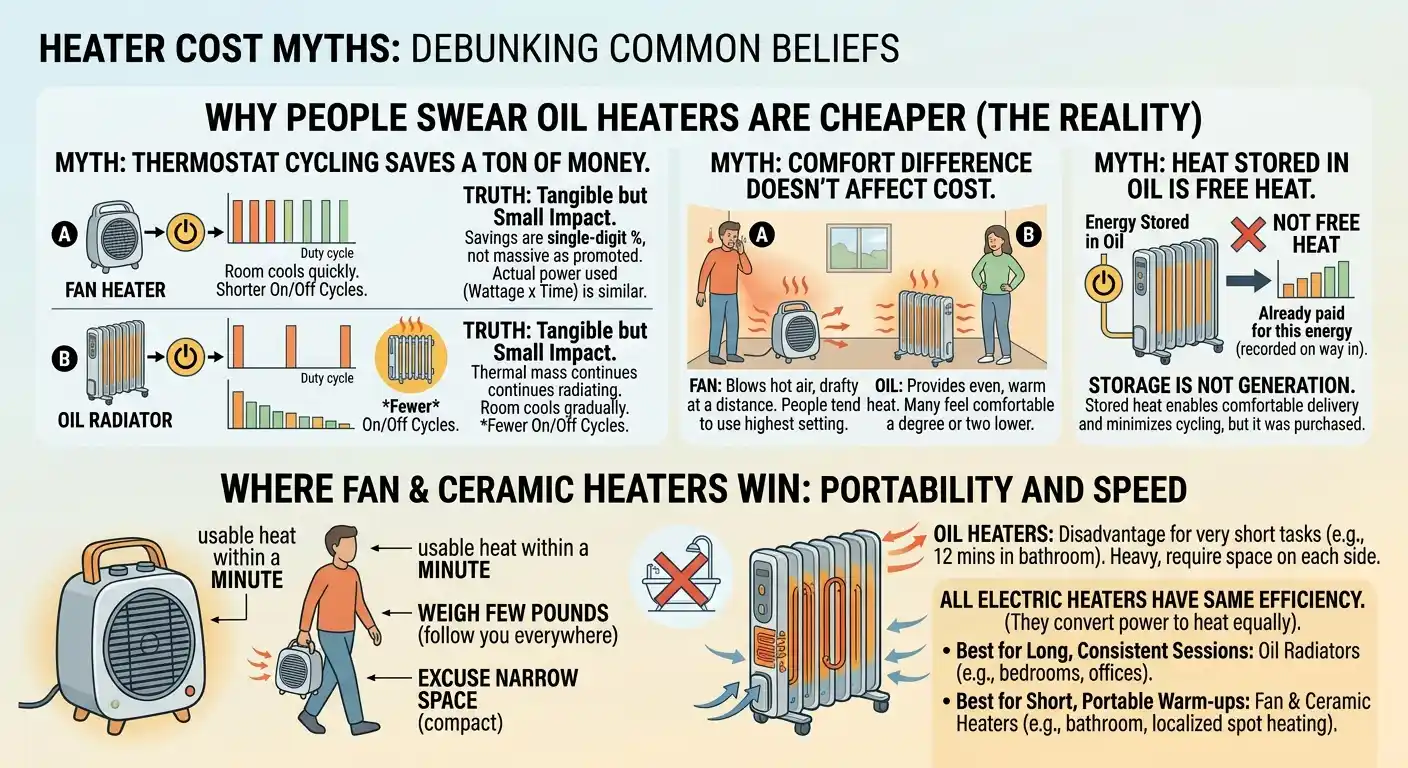 So why do people swear oil heaters are cheaper?