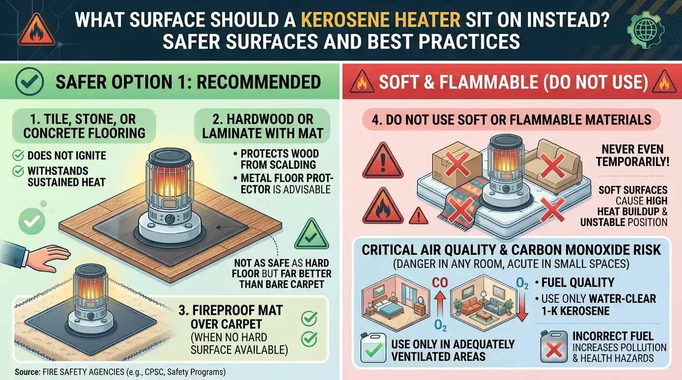 What Surface Should a Kerosene Heater Sit On Instead?