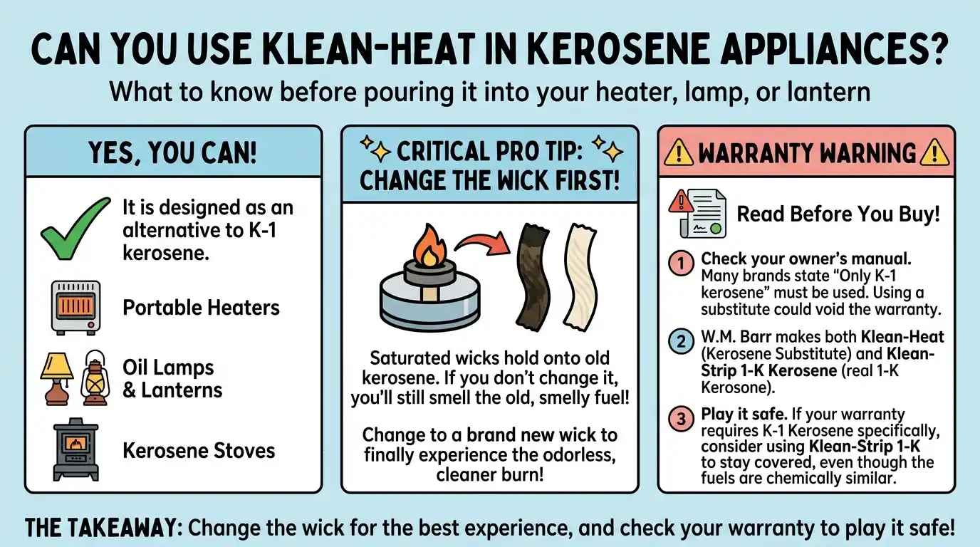 Can You Use Klean-Heat in a Kerosene Heater, Lamp, or Lantern?