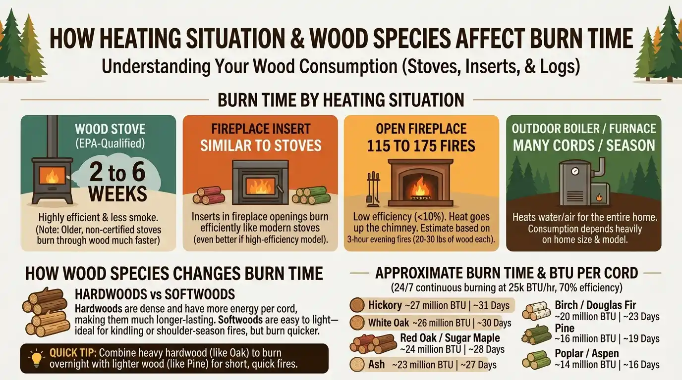 Burn Time by Heating Situation
